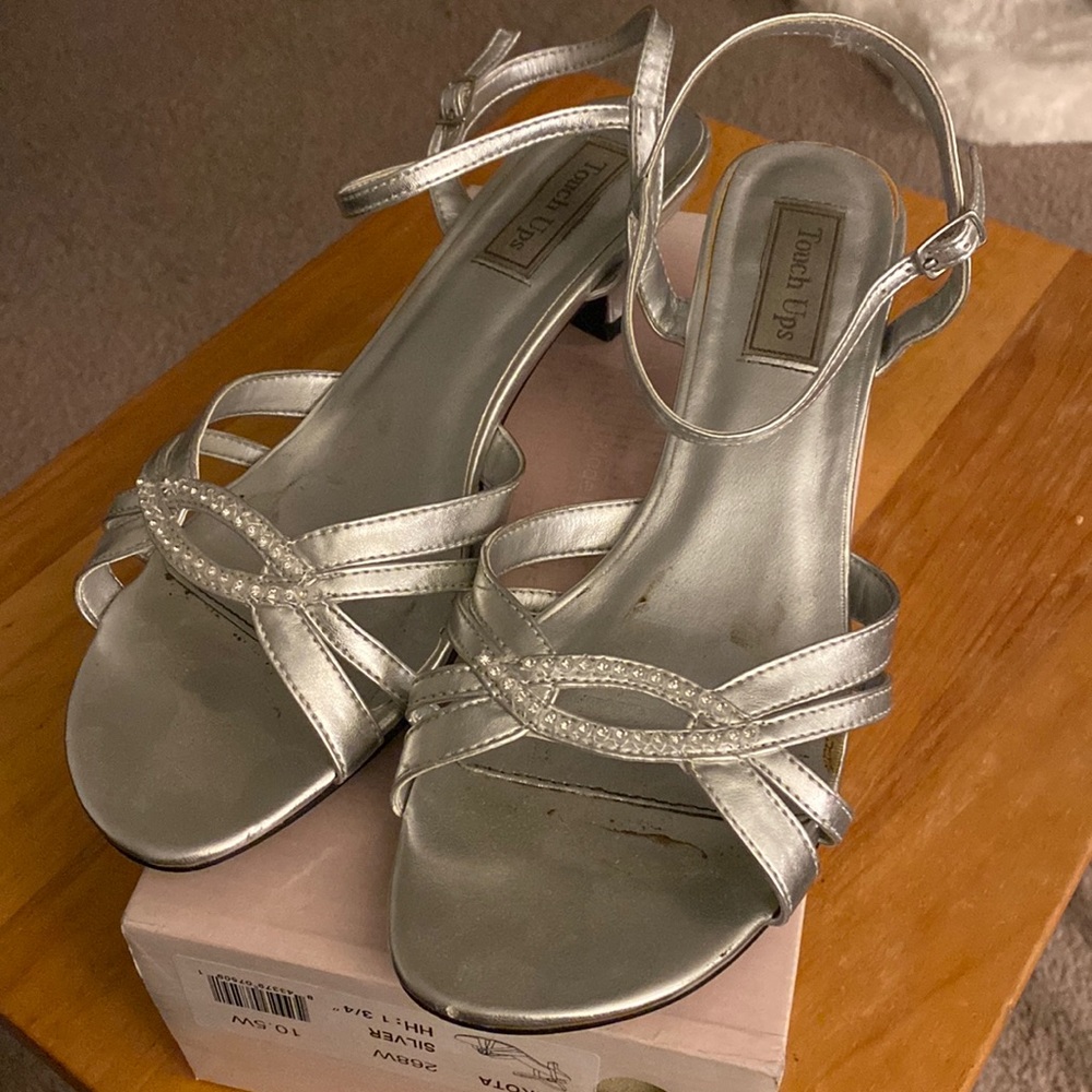 Silver cocktail, prom, bridesmaid shoes